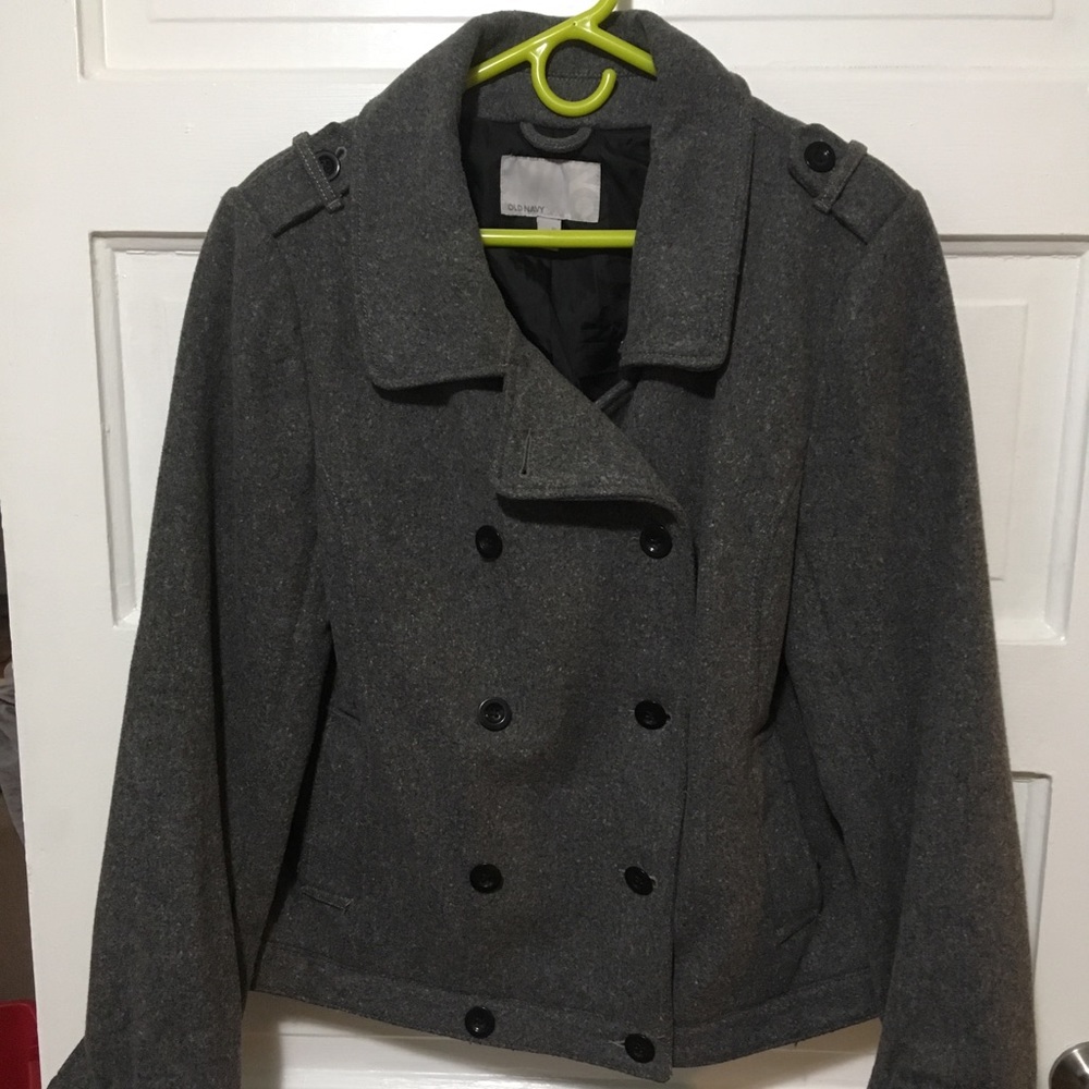 Waist length Old Navy gray peacoat